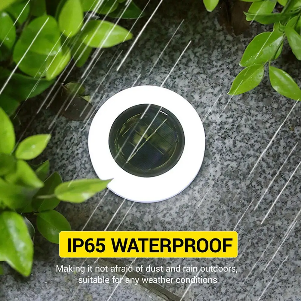 Outdoor Solar Jardim LED Lights, Waterproof Ground Lights, Caminho, Piso, Lâmpada Subterrânea, Decoração, Iluminação de Paisagem, 4pcs