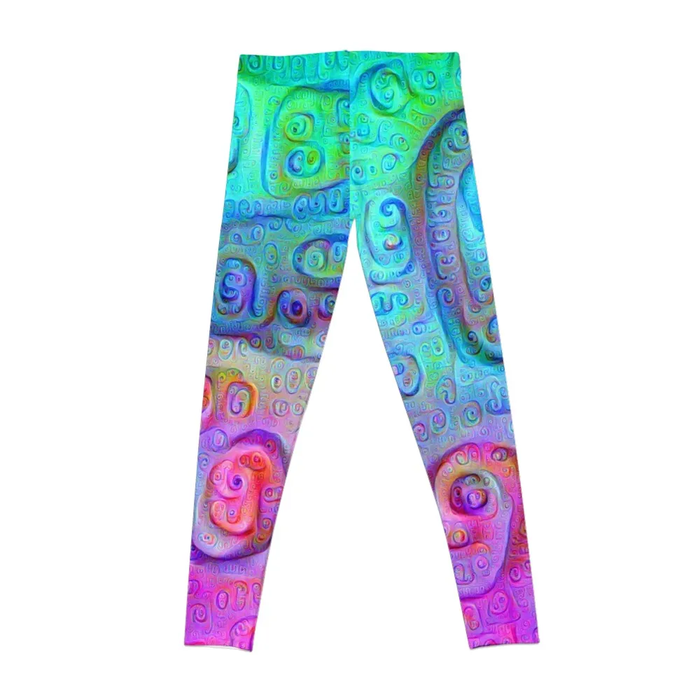 DeepDream Cyan to Magenta Leggings push up tights for trousers sporty woman gym Women's push up Womens Leggings