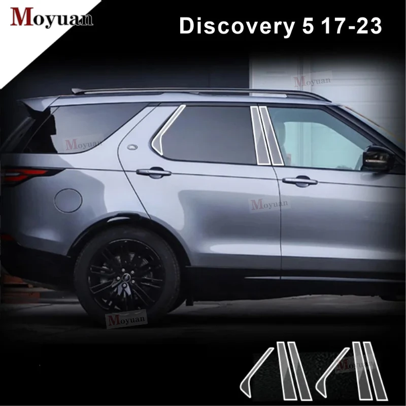 

Прозрачная пленка из ТПУ для Land Rover Discovery 5 2017-2023, наружные окна BC, центральные стойки, полоски, автомобильная наклейка, автомобильные аксессуары