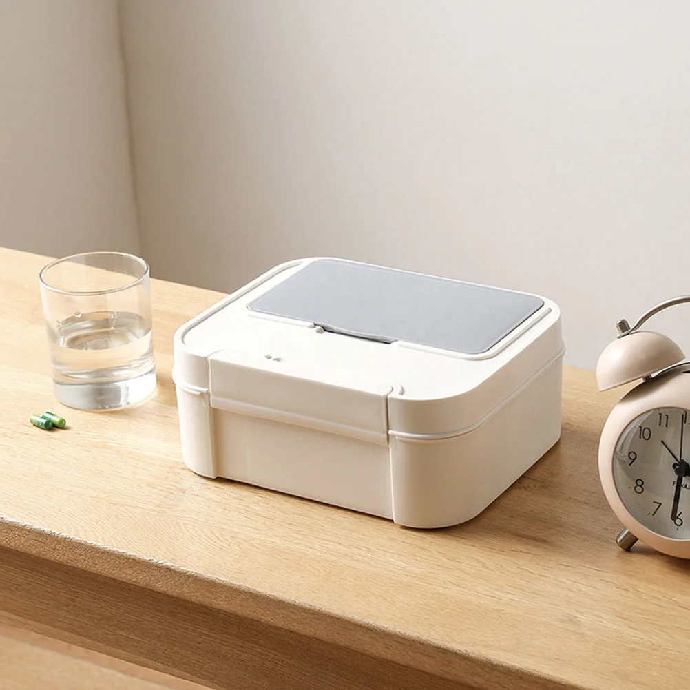 صندوق طبي منزلي، تصميم تخزين متعدد الشبكات، حاوية طبية متينة للاستخدام المنزلي، حقيبة إسعافات أولية مدمجة، تخزين منظم #4