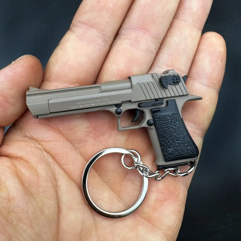 2026 1:4 Alloy Model Keychain Metal Ornament Creative Simulation Pistol Keychain Ring Ring Shoulder Bag Accessories Pendant Gift