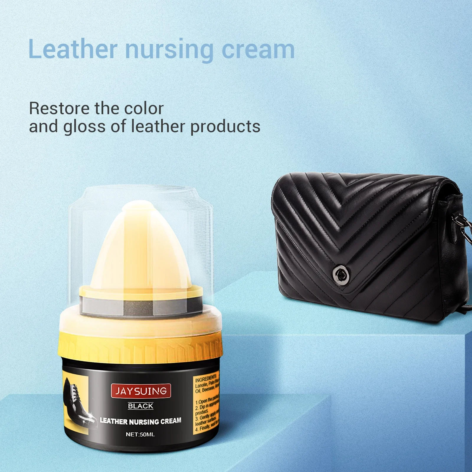 Leather Shoes Care Cream Leather High Gloss Polisher Shoe Shine Polish Wax Car Seat Furniture Refurbish Leather Repair Lanolin - Image 4