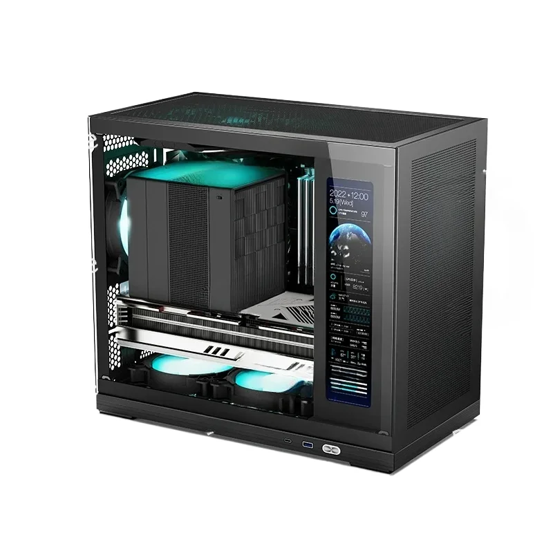 Flash Scale G500 Chassis, Portable MATX Side Transparent TYPEC, Secondary Screen 240 Water-Cooled Main Box, 2024New