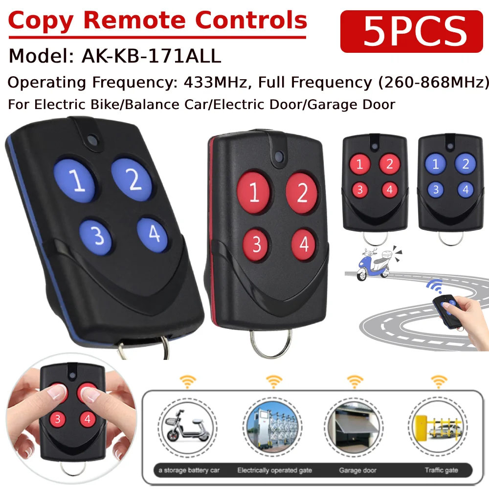 

Electric Garage Door Remote Control Automatic Frequency Search Clone Function Transmitter for Regardless of Frequency 260-868MHz