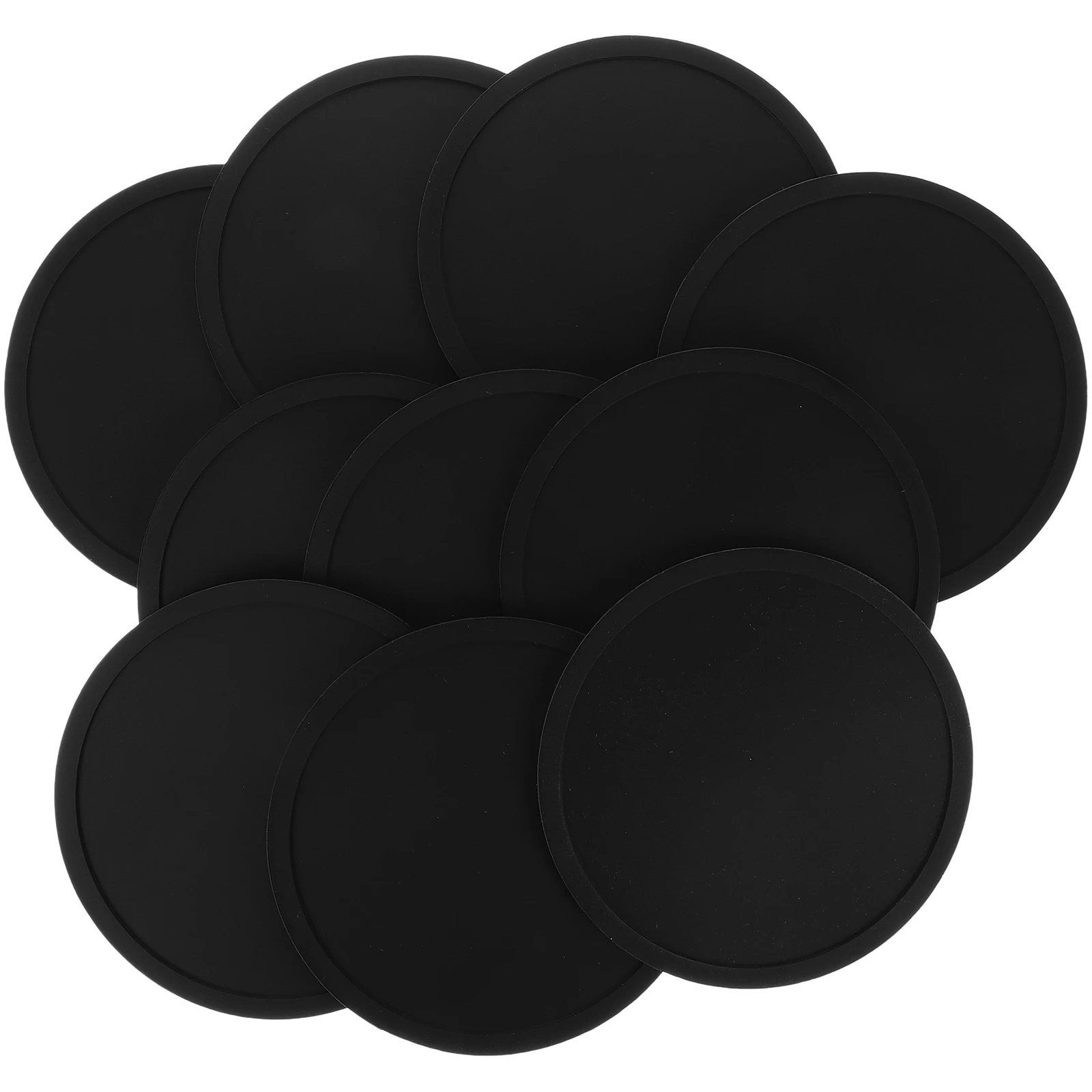 

10pcs Silicone Coaster Cup Holder Coasters for Desk Ashtray Mat Modern Placemat Heat Resistant Reusable Easy Clean
