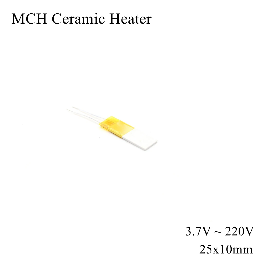 25x10mm 12V 110V 220V MCH High Temperature Ceramic Heater Square Alumina Electric Heating Board Plate Band HTCC Metal Hair Dry