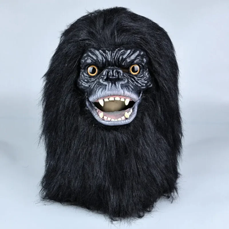 25COSOpen تتحرك الفم الغوريلا التميمة Fursuit أقنعة تأثيري كينغ كونغ أقنعة كامل رئيس الحيوانات قناع اللاتكس مضحك