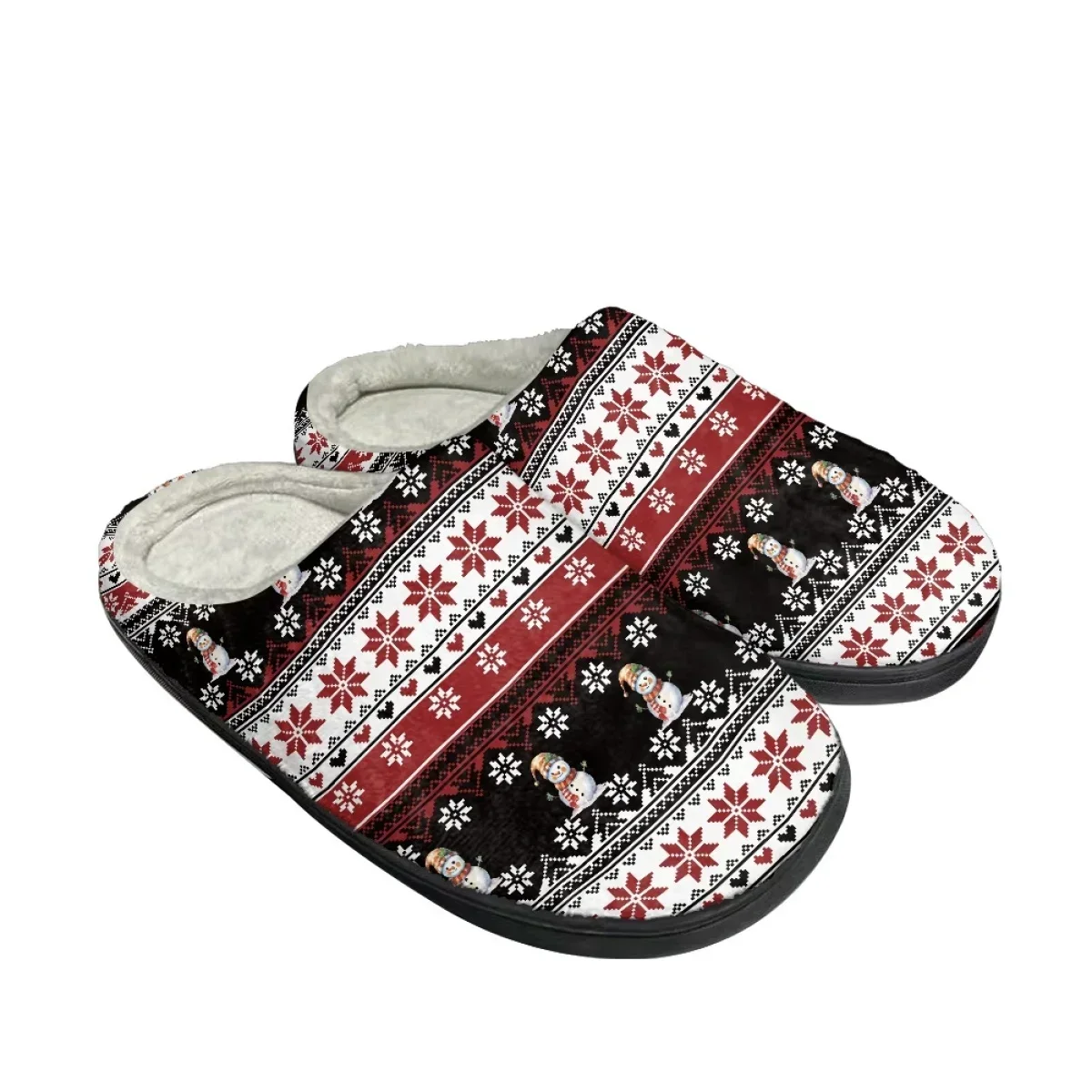 

Indoor Christmas Gifts Cotton Slippers Winter Cozy Home Flats Footwear Dropshipping Comfortablefor Non-slip Couple Warm Slippers