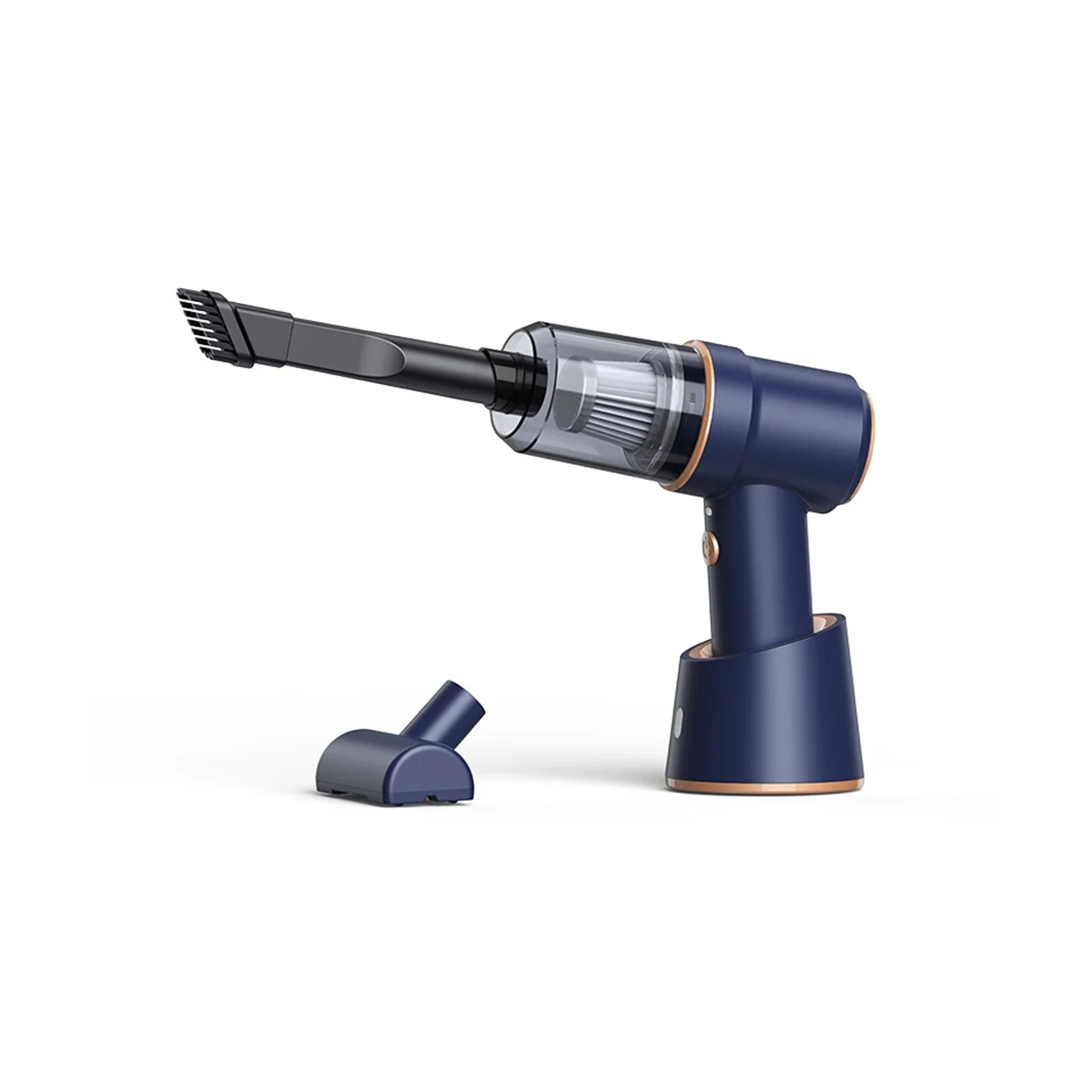 80000Pa 2 in 1 Car Vacuum Cleaner Wireless Charging Compressed Air Handheld High-Power Office-Blue