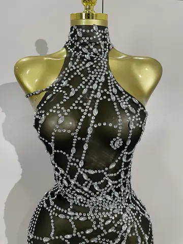 12 best sales denim- och diamantklänning - №12