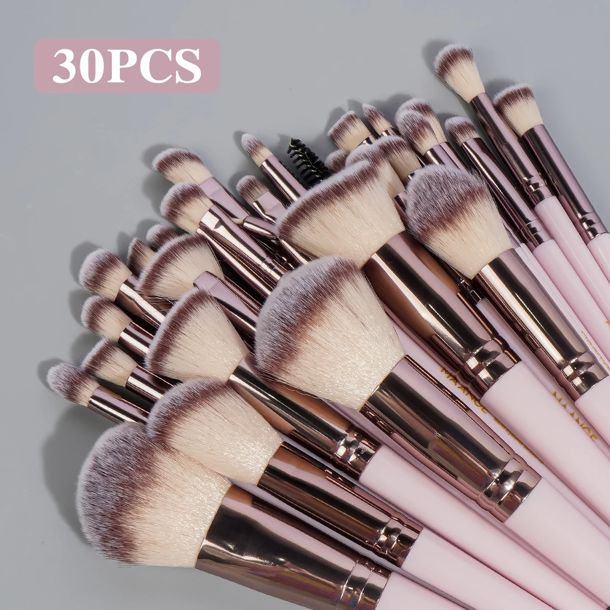 MAANGE 30PCS Professional Makeup Brush Set Foundation Concealer Blush Blending Brush for Liquid Fluffy Bristle Beauty Make Tools