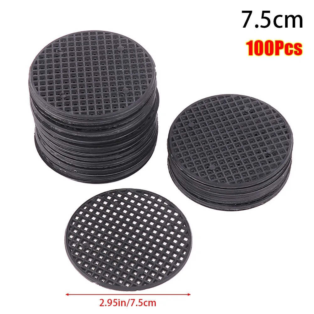 100/200/300Pcs Leak-proof Anti-corrosion Flowerpot Gasket Plastic Round Hole Bonsai Basin Grid Bottom Pad 2.5/3.5/4.5/7.5cm