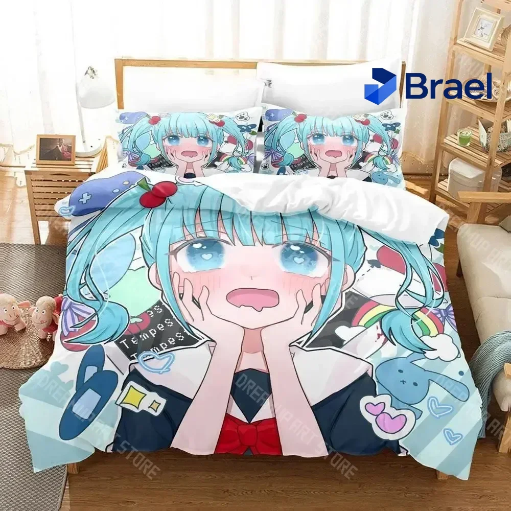 Exquisite 3D Print Magical Girl Site Anime Duvet Cover Bedding Set Polyester Pillowcases Quilt Cover Home Decor Gift Twin King