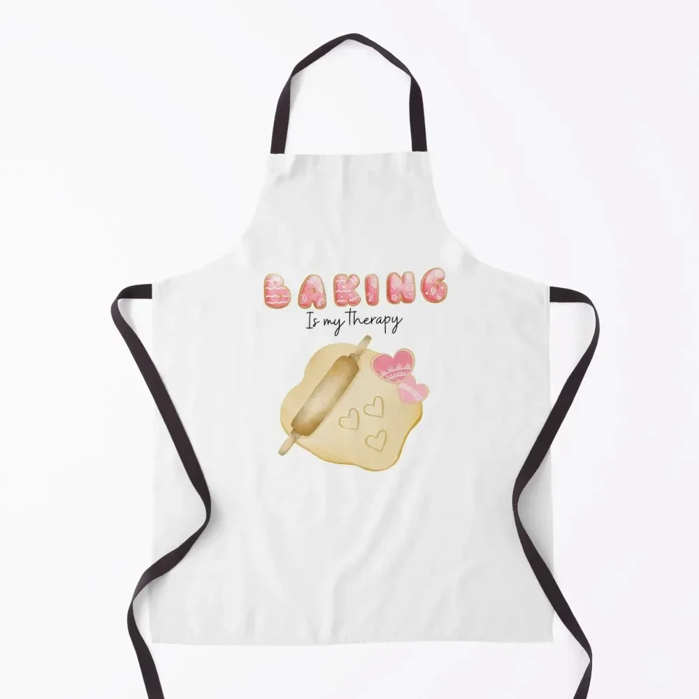 

Baking is my therapy Apron christmas decoration for kitchen useful Professional Barber Kitchens Men Apron