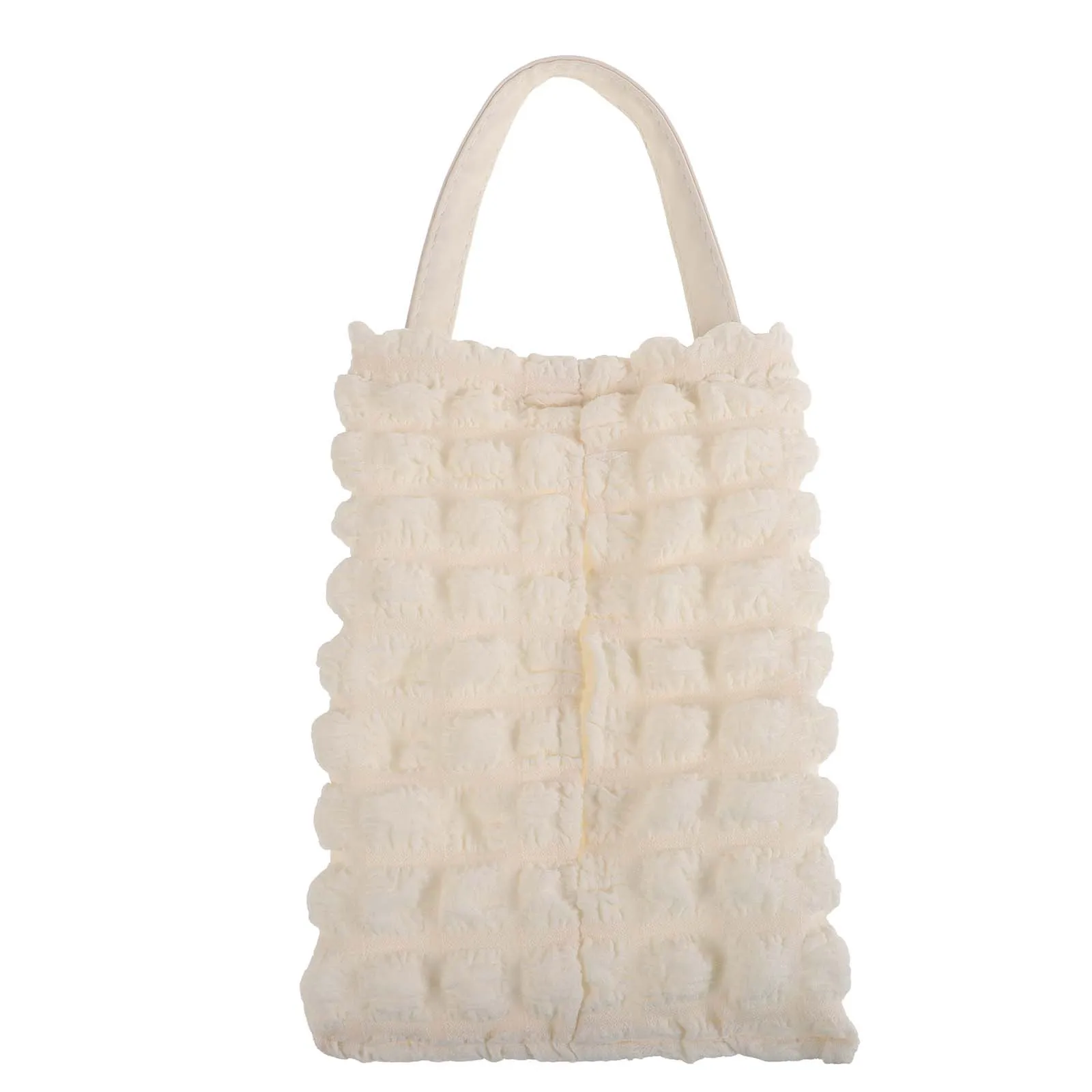 

Car Tissue Box Headrest Holder Puff Grid Design Hanging Tissue Dispenser Cute Bear Paper Towel Storage Bag for Seat Back Car