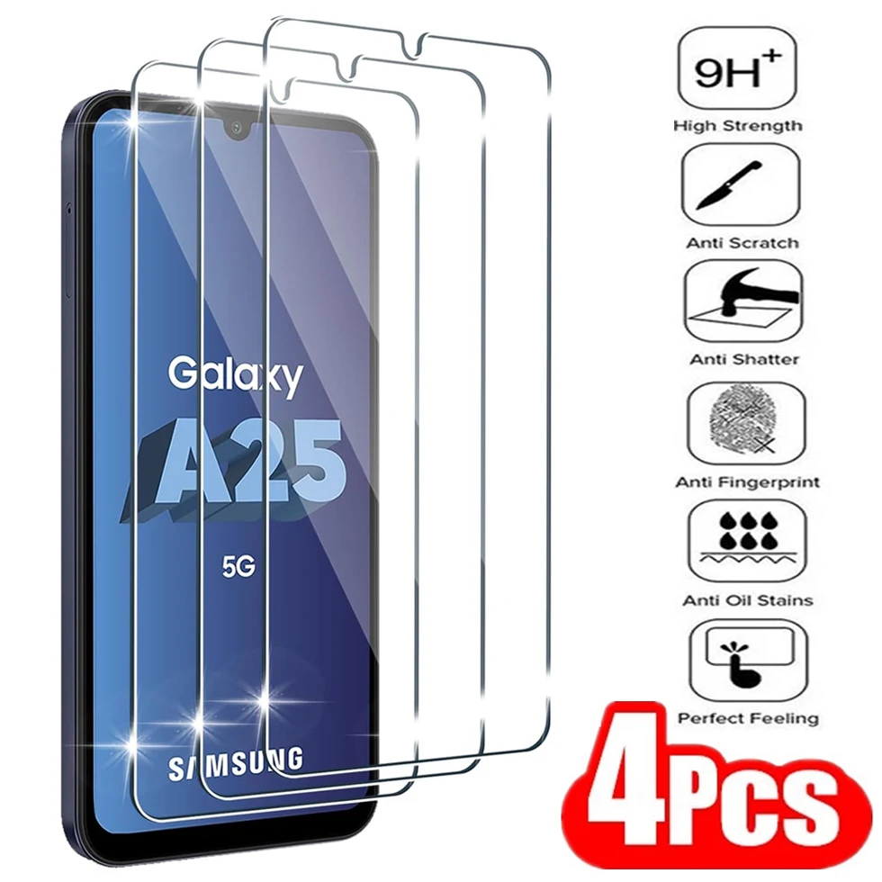 

For Samsung Galaxy A25 5G 2/4Pcs HD Full Cover Tempered Glass
