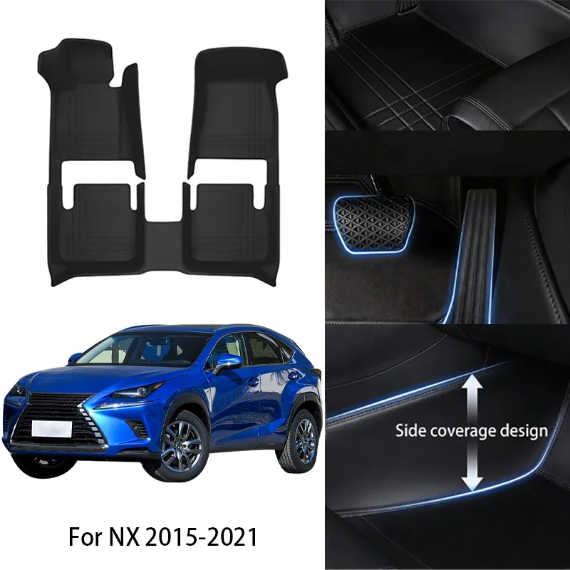 

Комплект автомобильных ковриков из искусственной кожи на заказ для Lexus NX (бензин/гибрид) 2015-2024, люкс, полный комплект, аксессуары для интерьера авто