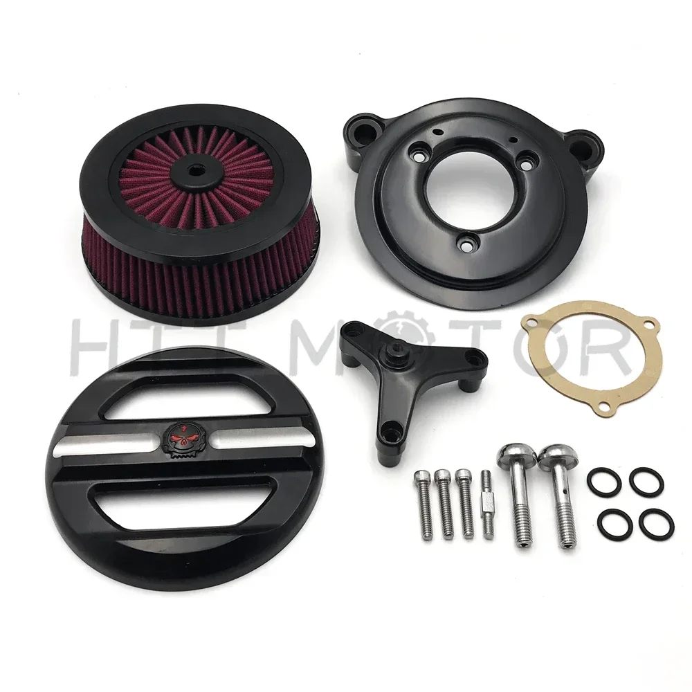 

Skull Grille Air Cleaner Kit For Harley Davidson 2016-later FXDLS Softail/2008-2017 Touring Trike Black