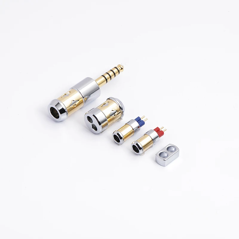 Copper printed aluminum alloy bright surface 4.4mm 3.5mm 2.5mm+splitter+slider+pin mmcx 0.78 ie400 ie80DIY headset accessories