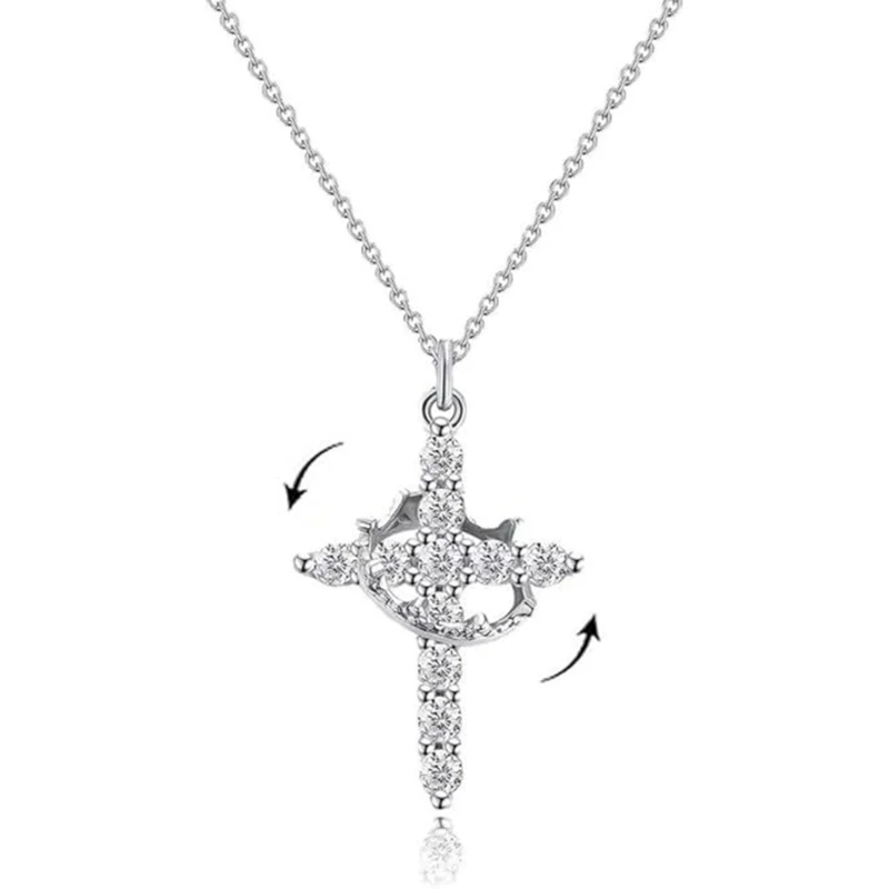 Elegant Crosses Choker Necklace Pendant with Stylish Jewelry Accessory for Trendy Women Ladies Daily Use Casual Wear