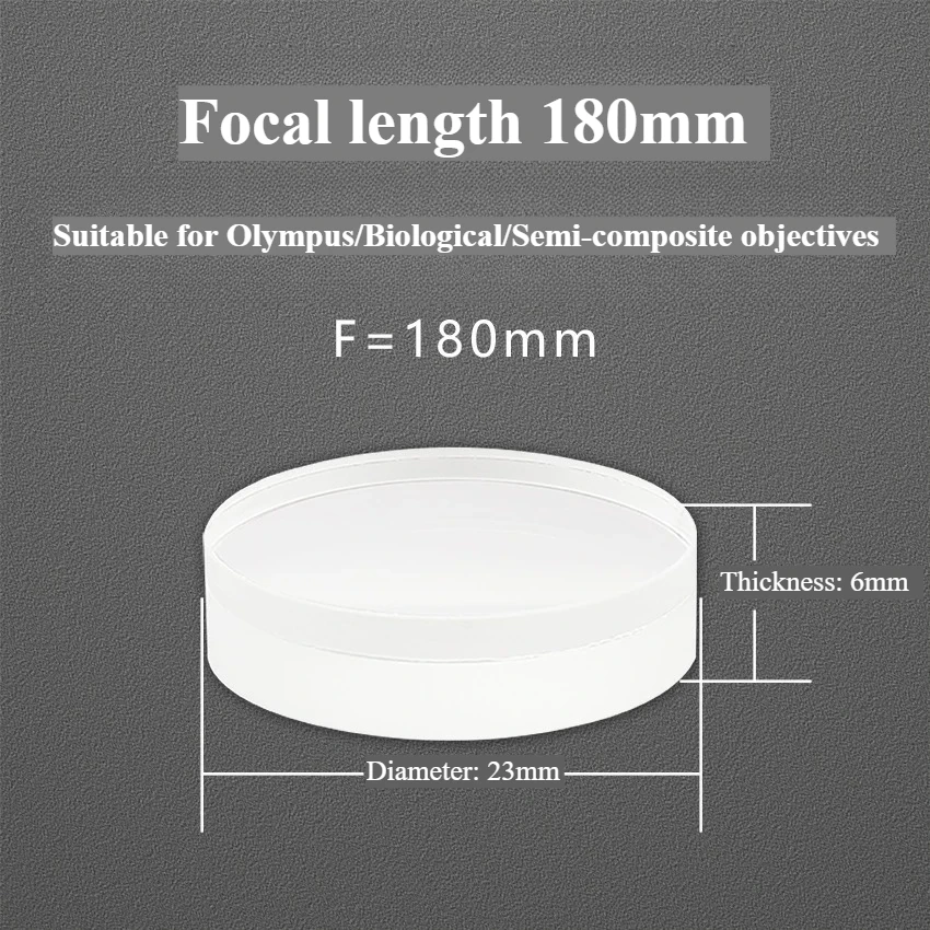 Lnfinity Microscope Doublet Imaging Tube Lens F=180 F=200mm Tube Lens
