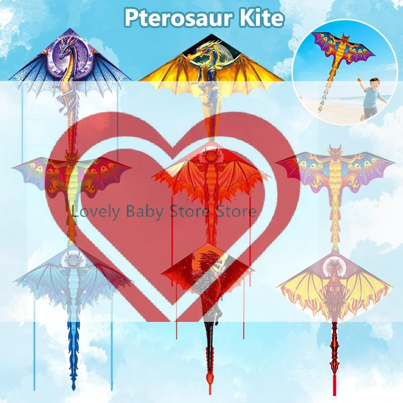 【BS】Dragon Kites Flying For Children Delta Kites Ripstop Nylon Fabric Wind Kite Line Lively Outdoor Toys