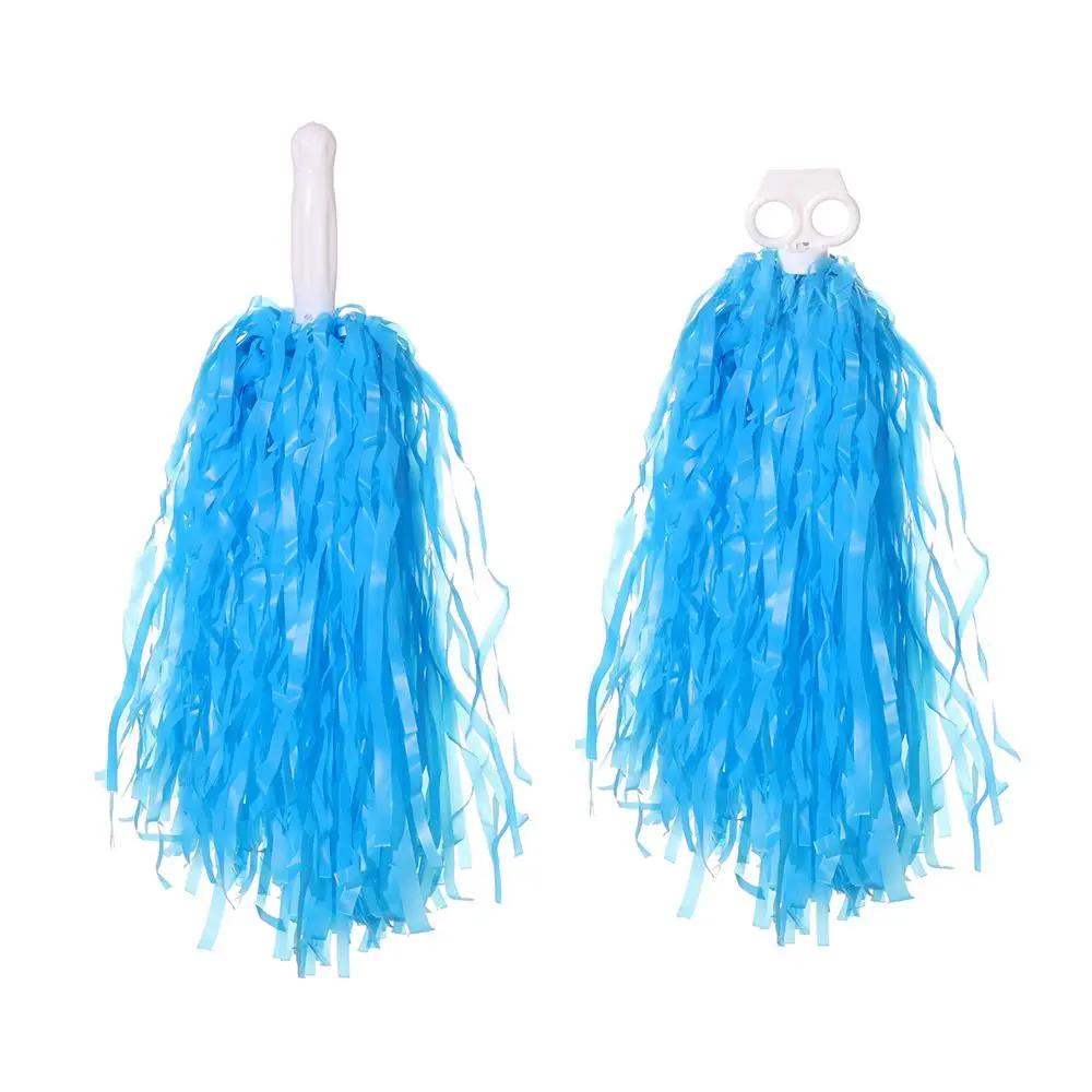 1 paio di pompon Cheerleader con manico a doppio foro concorso Flower Cheerleading tifo Ball Dance Party Decorator forniture per Club