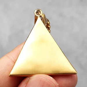 Illuminati العين الماسونية قلادات الفولاذ المقاوم للصدأ للرجال والنساء ، سلسلة قلادة ، تميمة قوية ، مجوهرات خمر ، بالجملة أفضل 12 مبيعات ماسونية متقاطعة - رقم 11