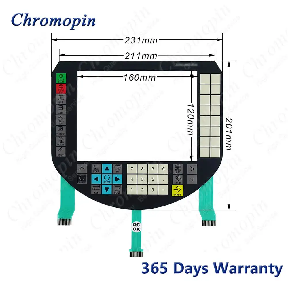 6FC5 403-0AA20-0AA1 Plastic Cover Case for 6FC5403-0AA20-0AA1 HT8 + Touch Sreen Panel + Membrane Keypad Keyboard + LCD Display