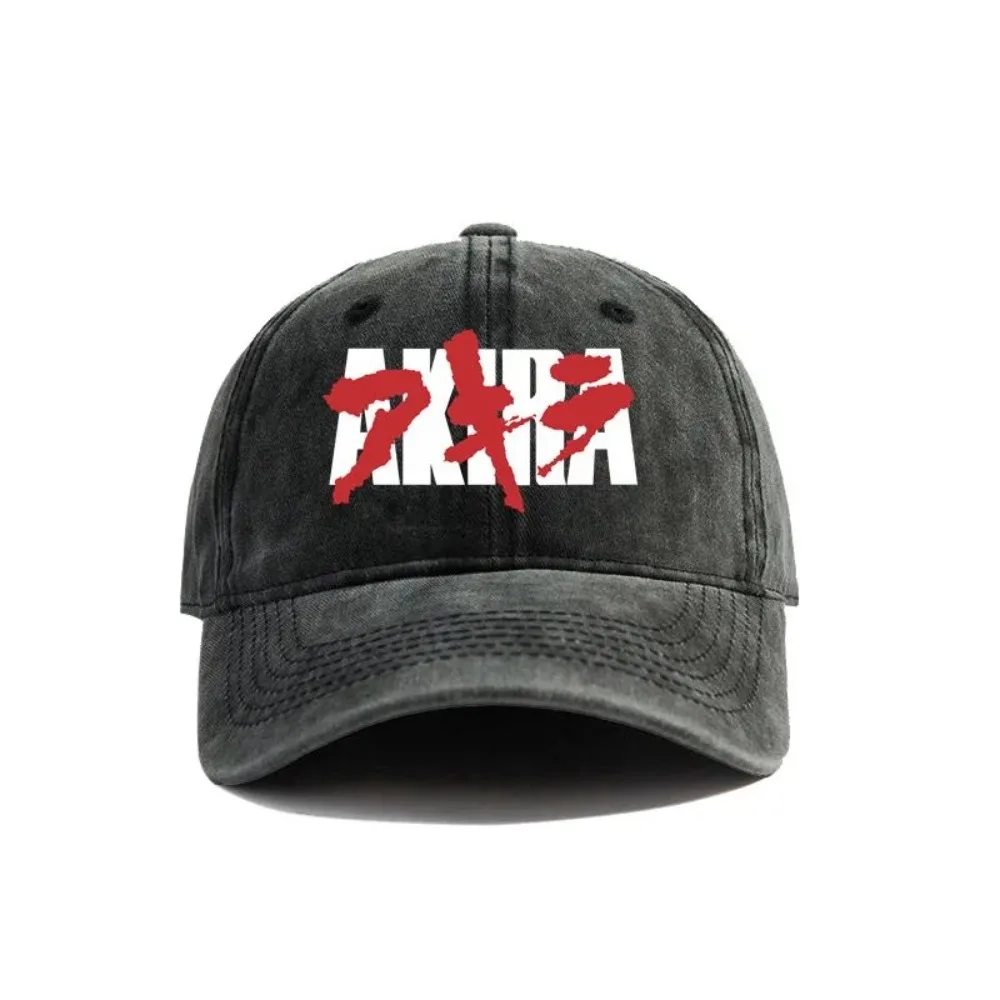 

2025 Summer Akira Baseball Cap Distressed Hats Anime Japanese Cap Men Retro Outdoor Summer Adjustable Dad Hat Fashion