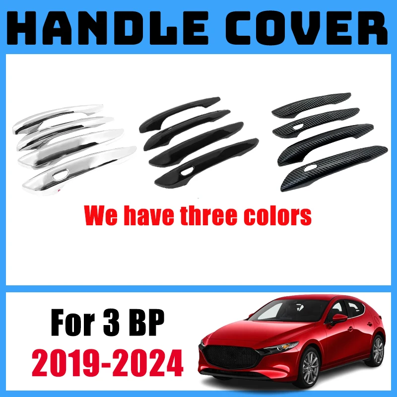 

Для Mazda3 BP 2019-2024 2020 2021 2022 2023 хэтчбек дверная ручка автомобиля тянуть защитный чехол АБС-материал аксессуары автомобильная наклейка