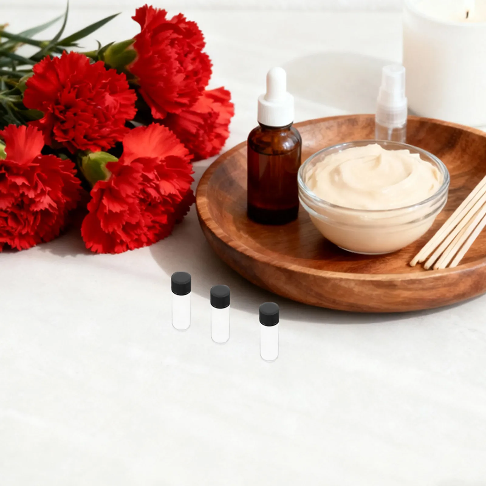30Pcs Small Glass Storage Jars Clear Sample Vials Leak Proof Screw Caps Mini Glass Bottles Lab Containers for Essential Oils
