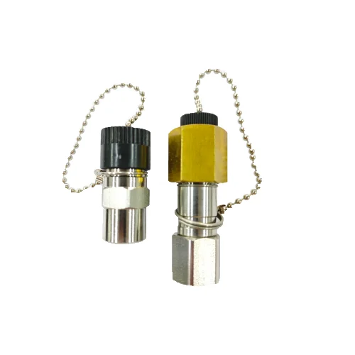 Stainless Steel GT 1141 Hydraulic Quick Coupler Designed for NPT 1/4 Male Thread with Spiral Lock and Brass Outer Ring