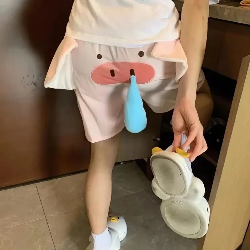 Paar-Spaß-Shorts Elefanten-Quetsch-Teleskop-Kleinschildkröten-Quetsch-Quietsch-Freizeitshorts Elastisch für Zuhause Verschiedene Optionen – Detail 11