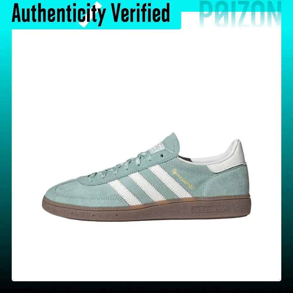 Adidas Originals HANDBALL SPEZIAL Leather Low top Skateboard Shoes Unisex Light Green KJ6302