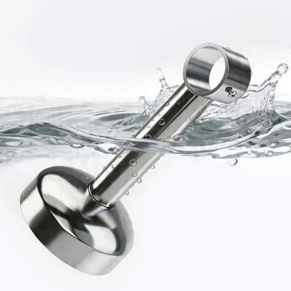 2Pcs 201 Stainless Steel Flange Bracket Wall Ceiling Mount Tube Clothes Rod Hanger Holder Rail Support Pipe Flange Bracket Tool