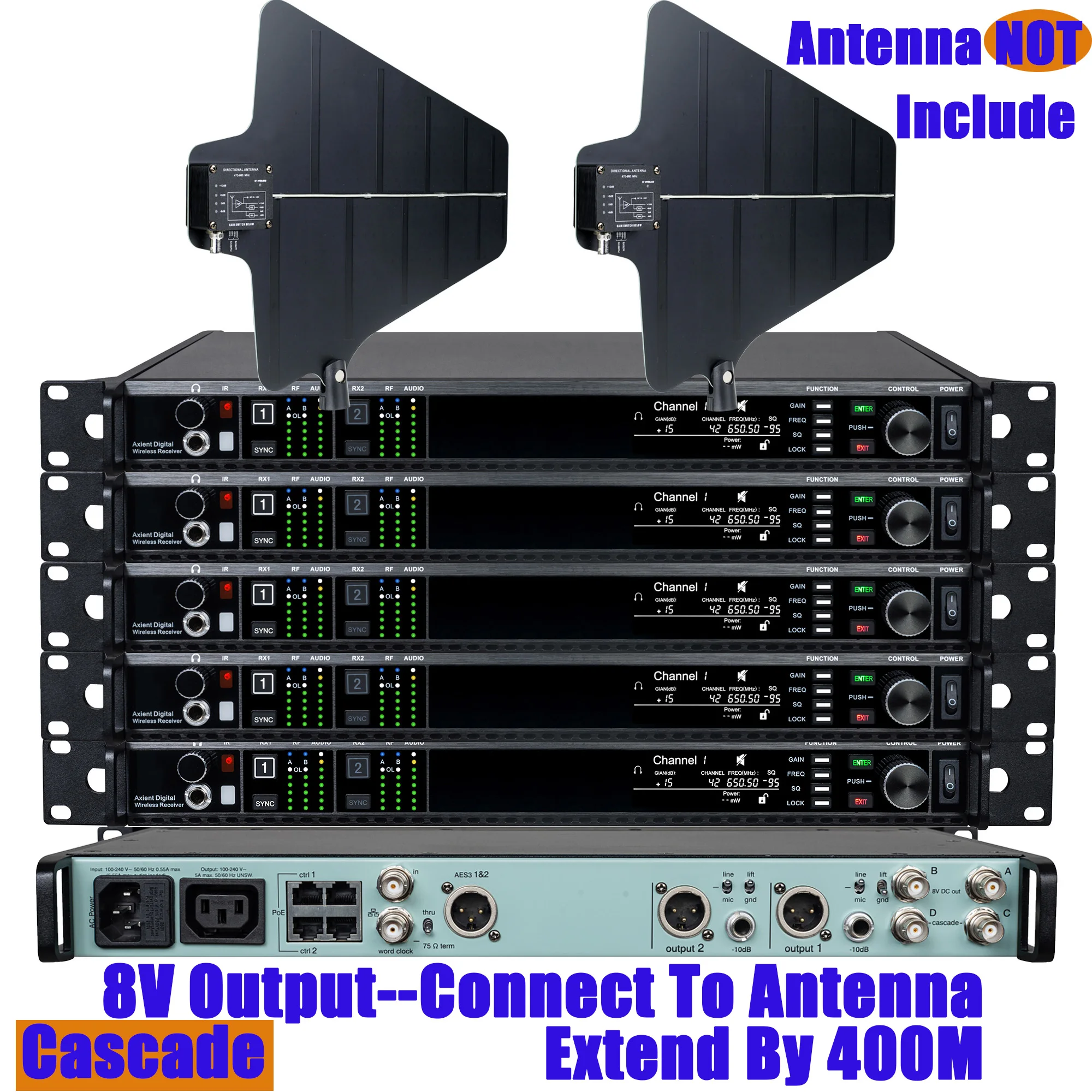 Leicozic 1:1 AD4D-Pro Microfono KSM11 Beta Cascade 8V To UA874 Antenna Professional Stage Microfone Dynamic Diversity 500/600Mhz