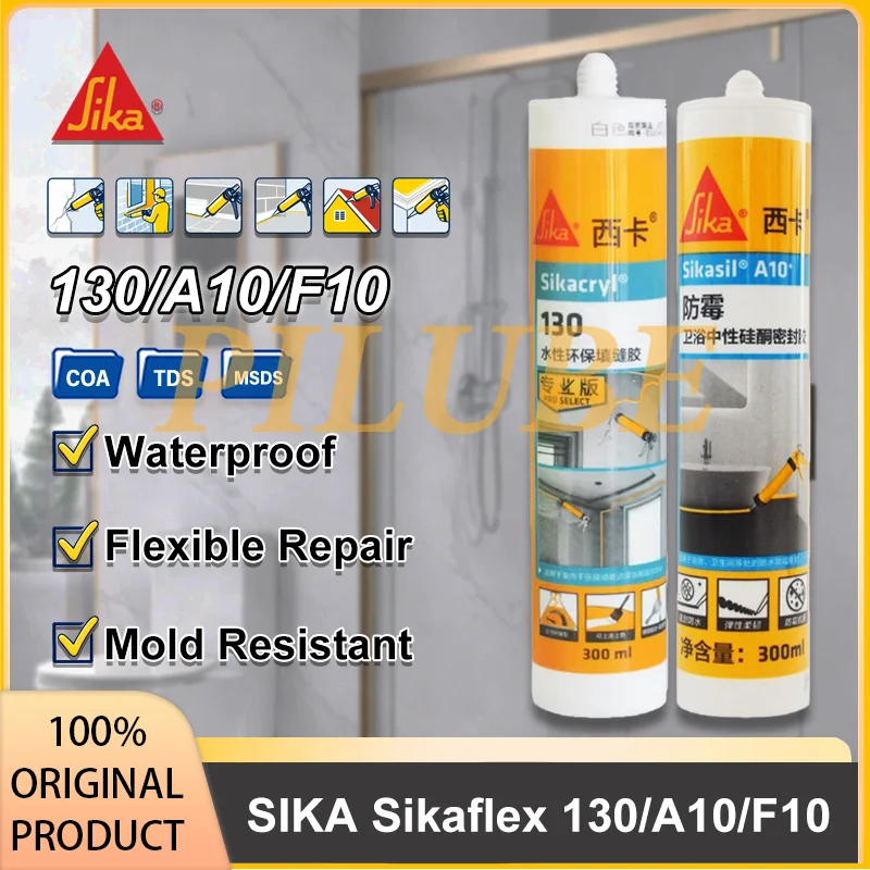 SIKA Sikaflex 130 A10 F10 Silicone Material PU Repair Set for Window Door Frame Gap Filling Waterproof Mold Resistant Home Use