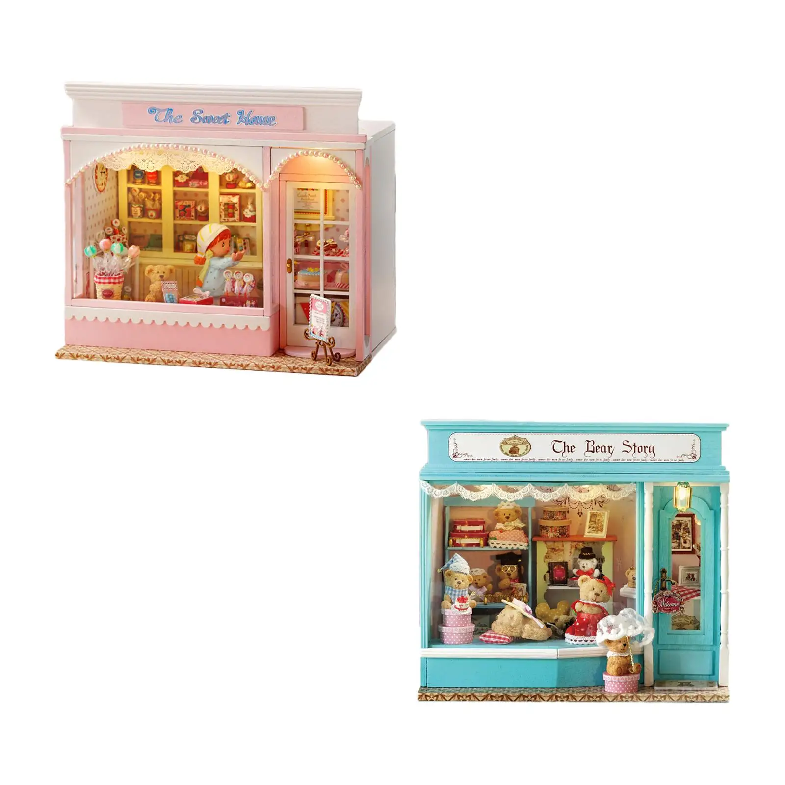 

Wooden Miniature Dollhouse DIY Kits Dollhouse DIY Kits Building Set with Light Mini House Kits for Boys Kids Girls Adults Gifts