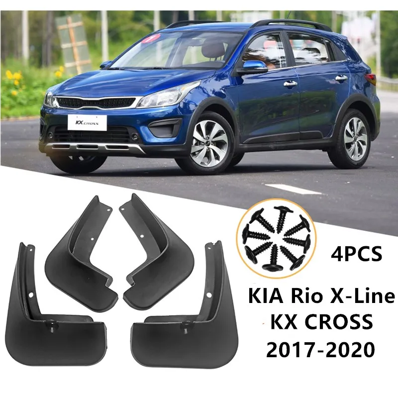 Auto Parts Car Fenders Mudguard For KIA Rio X-Line 2017 2018 2019 2020 KX COROSS Accessories PP Plastic Mud Flaps Splash Guard