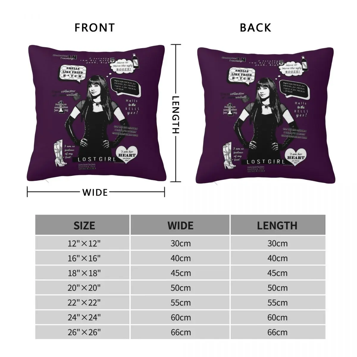 Lost Girl Tv Kenzi Square Pillowcase Polyester Linen Velvet Printed Zip Decor Pillow Case Home Cushion Case
