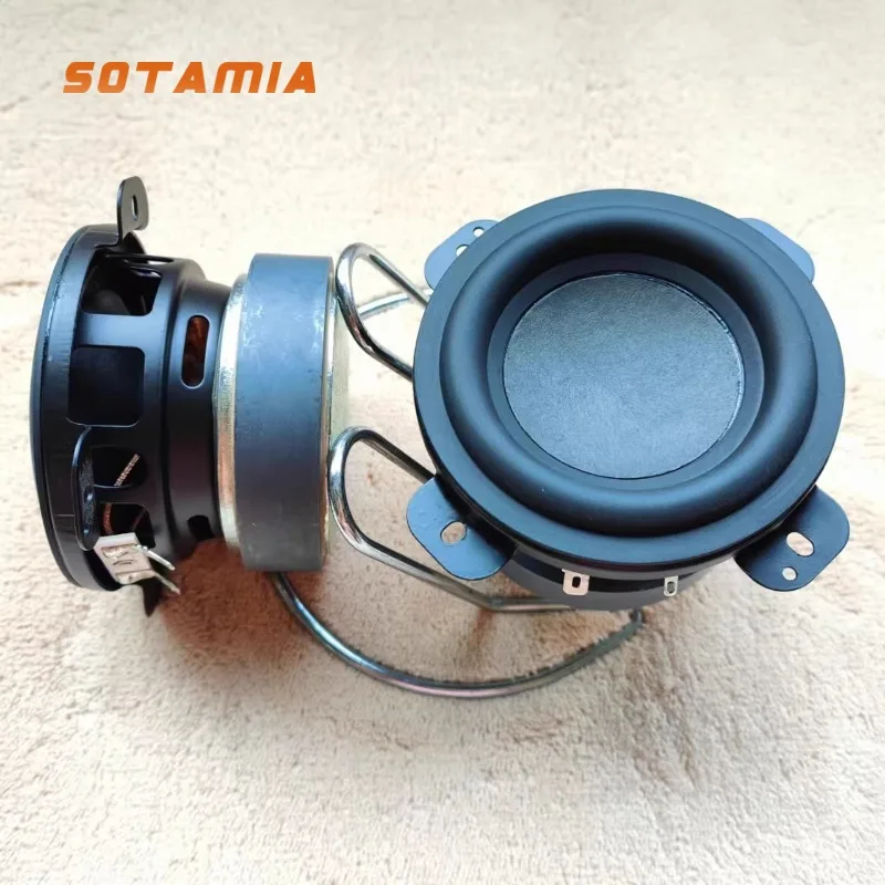 SOTAMIA 2Pcs 3.5 Inch Subwoofer Audio Speaker 4 Ohm 50W DIY Bluetooth Speaker Hifi Music Loudspeaker for Harman Caton Citation