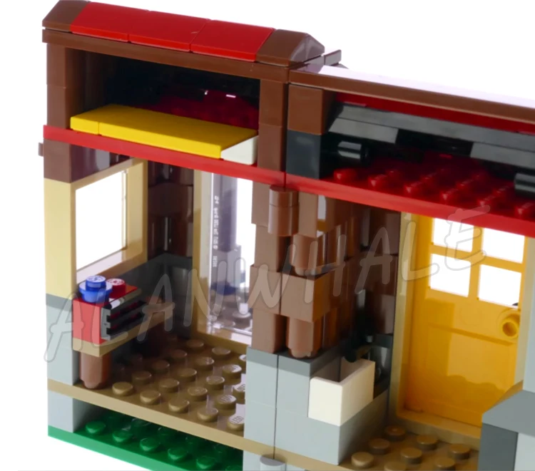 315 pz Creatore 3in1 Wilderness capanna Outback Cabina Canal Barca Bird Viewpoint 11398 Building Block giocattolo Compatibile con il Modello