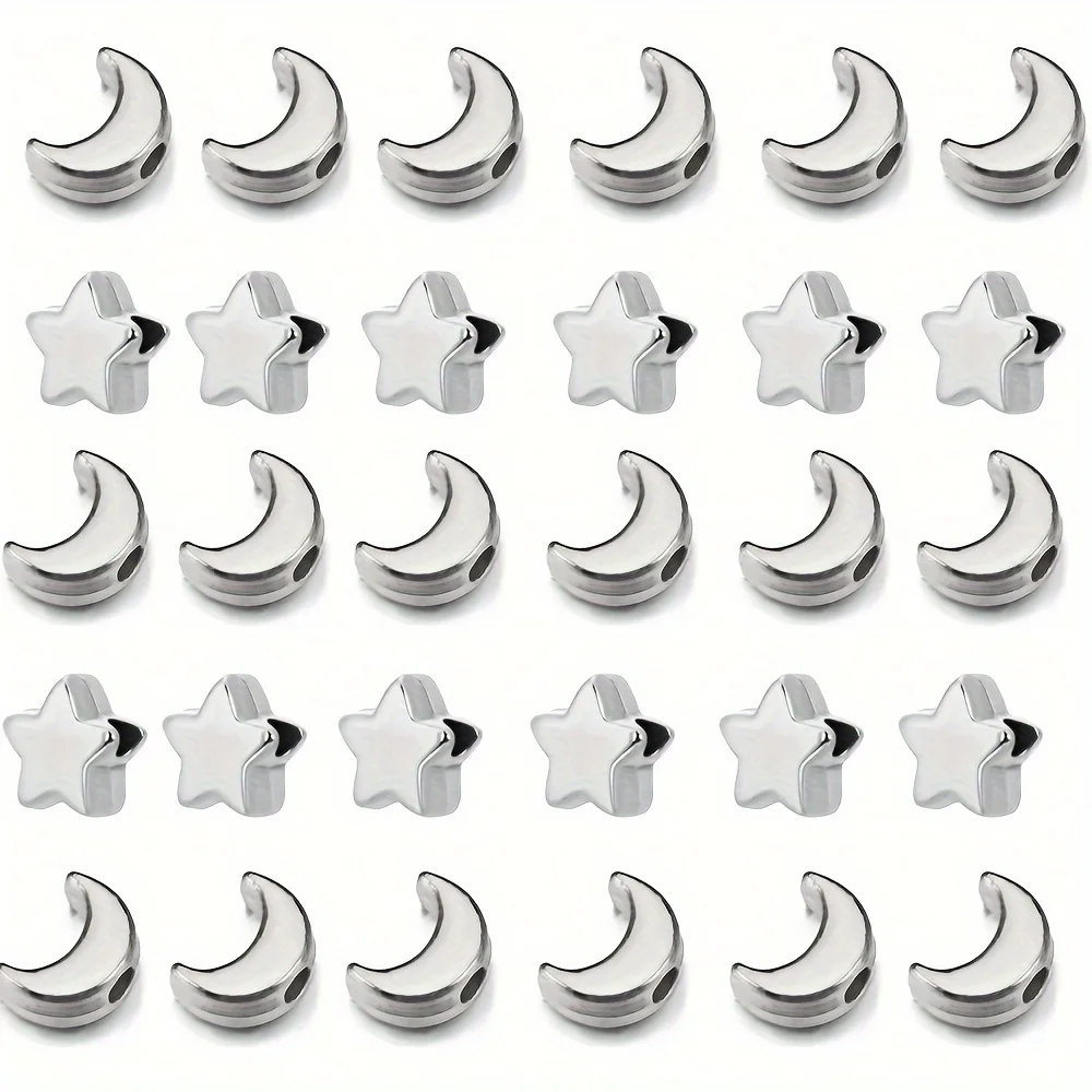 100/400pcs Creative Star Moon Shape CCB Plastic Beads For Jewelry Making DIY Special Festival Birthday Party Decoration Gifts