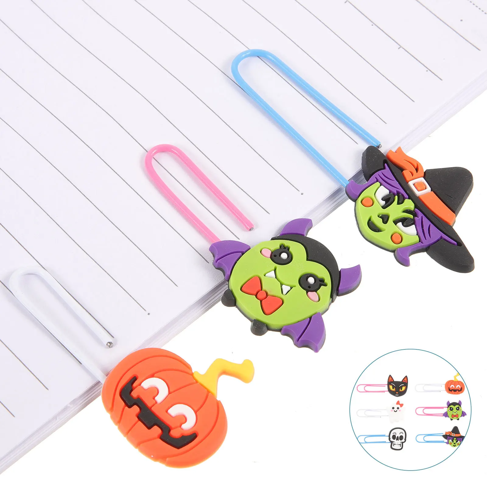 

20 Pcs Halloween Party Favors Clips Paper Small Bookmark Bookmarks Fun Paperclip