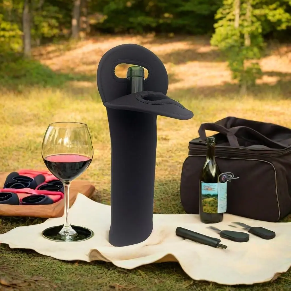 Neoprene Wine Tote Cooler Package for One Bottle Bag Reusable Carrier Cooler Bag for Wedding  Birthday  Free Shipping Insulated