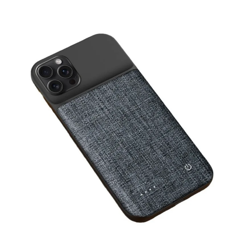 เคสแบตสำรอง 10000mAh สำหรับ iPhone 11 12 13 14 Pro Max XR XS Max Mini พาวเวอร์แบงค์แบบพกพา พร้อมคลิปหนีบหลัง