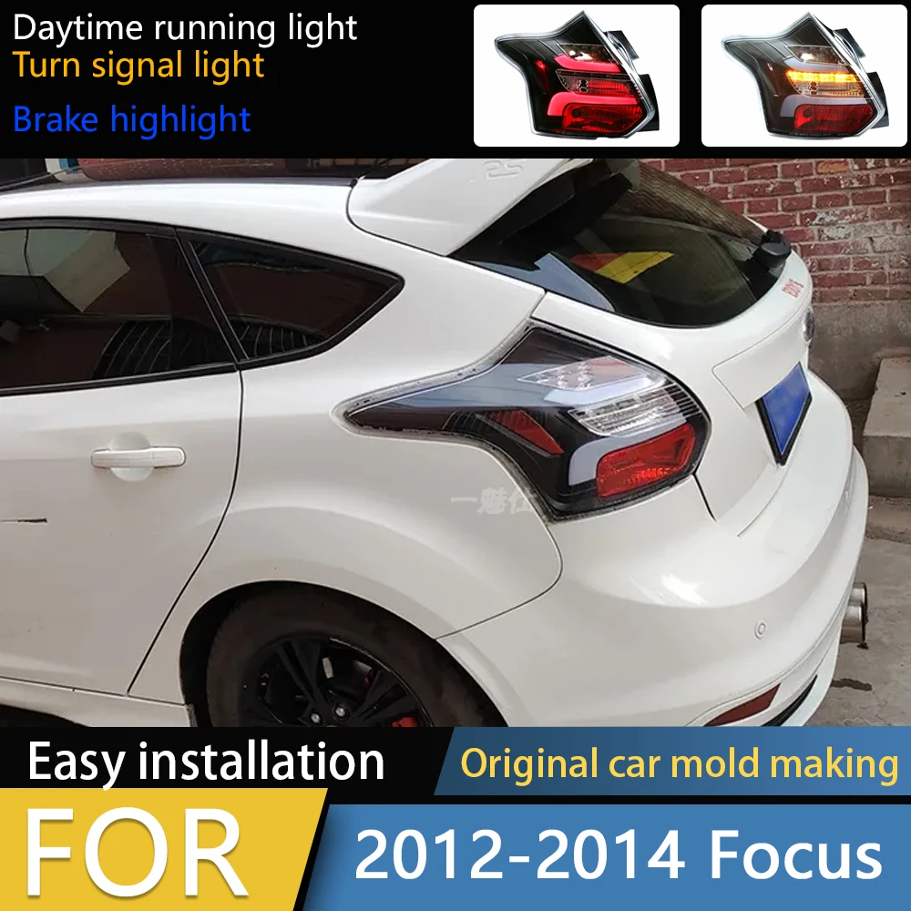 

New Dynamic for 2012 2013 2014 Year for Ford Focus 3 Hatchback Strip Focus Tail Lamp Rear Back Red
