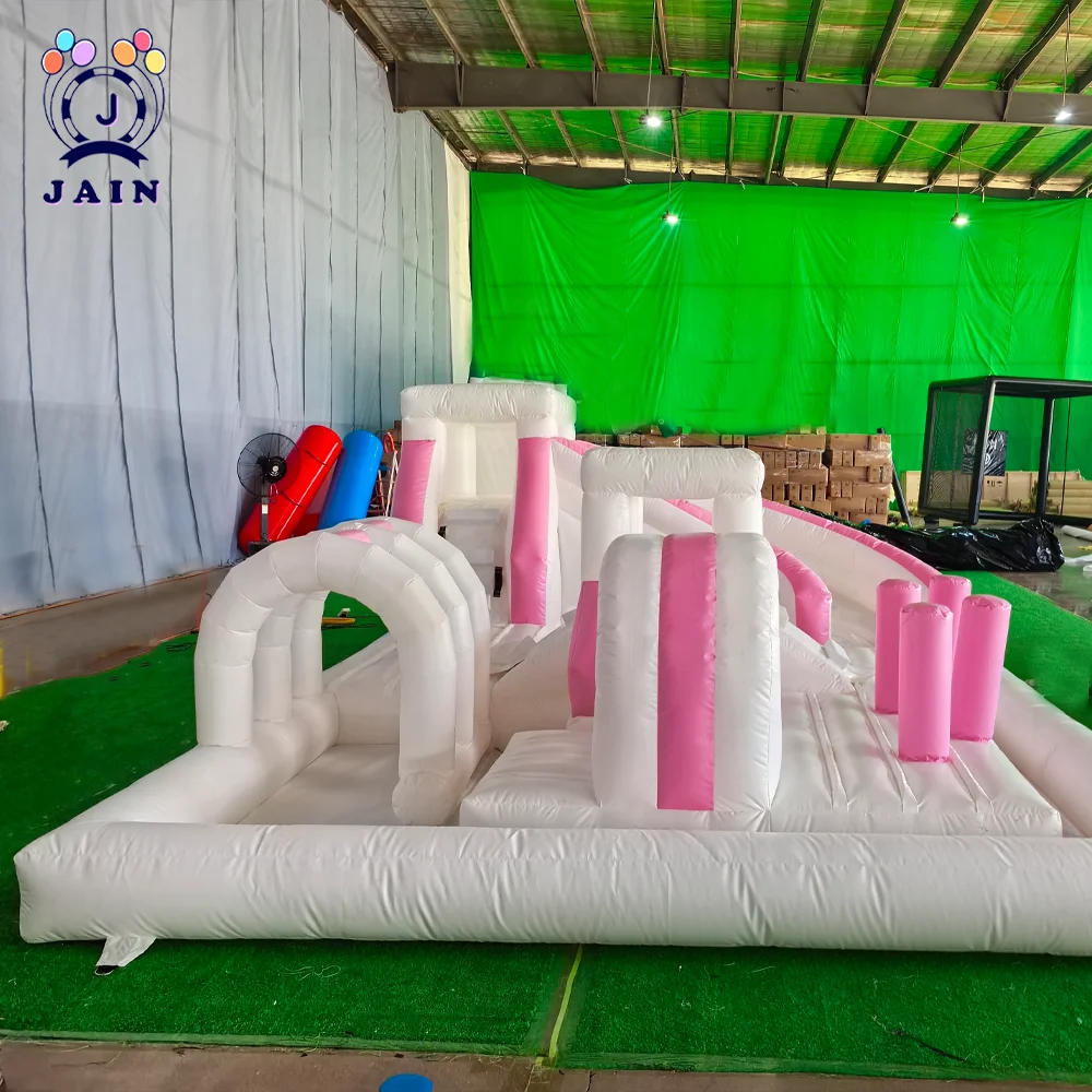 Inflatable Bouncy Castle with Blower, Slide, Inflatable Kids Playground, Soft Play Climbing Equipment For Outdoor Party Event
