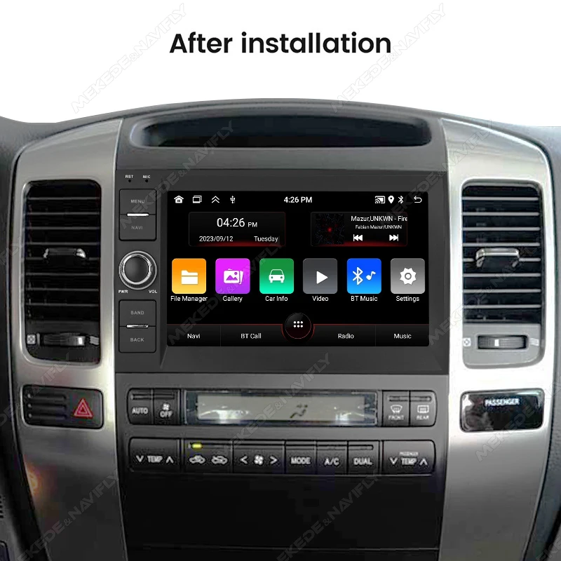 8-Zoll 64G Kabelloses Carplay Autoradio für Toyota Land Cruiser Prado 120 2004-2009 Android Auto Multimedia-Player Autoradio